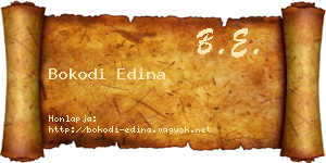 Bokodi Edina névjegykártya