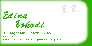 edina bokodi business card